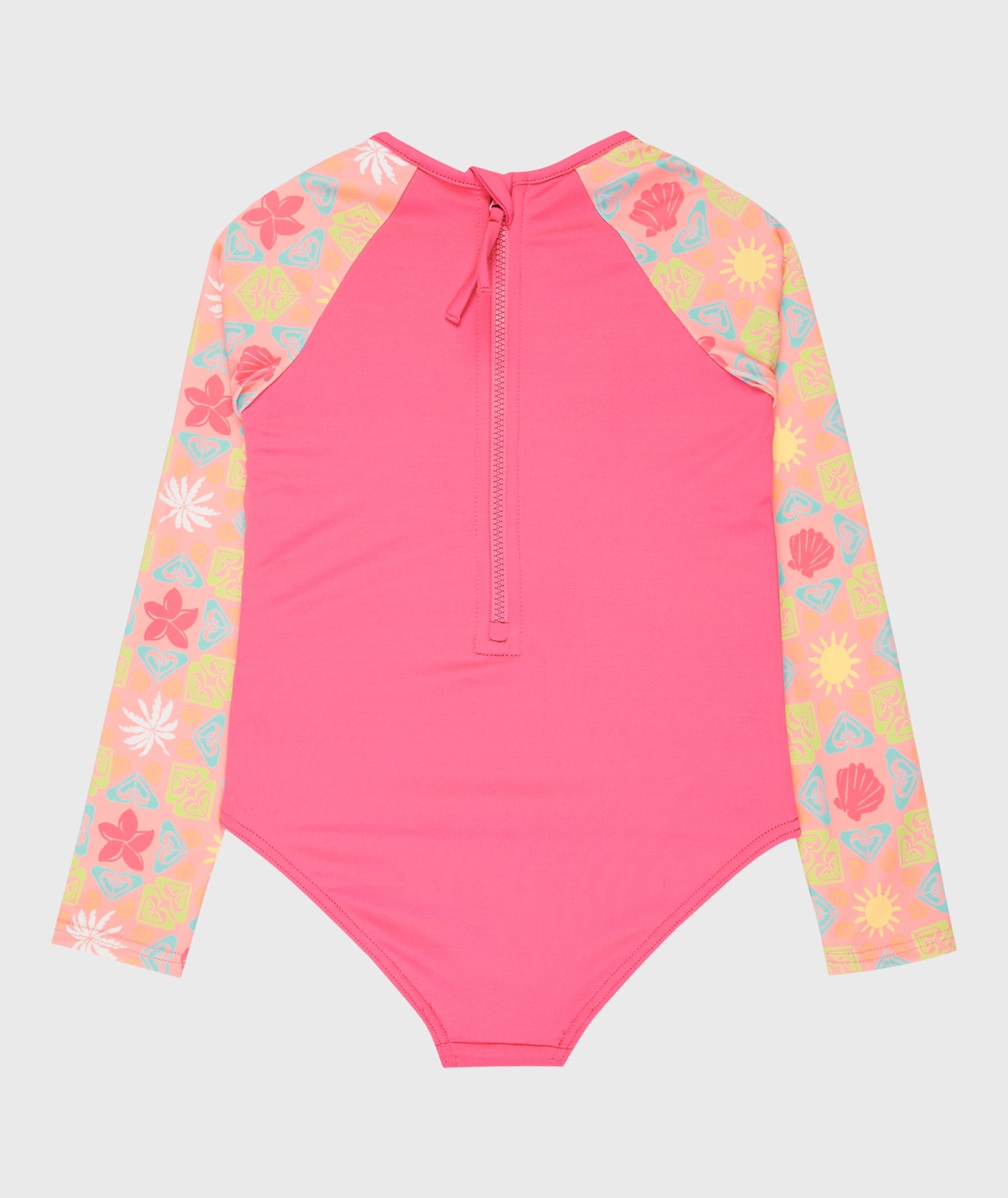 Girls 2-7 Check Long Sleeve One-Piece Swimsuit