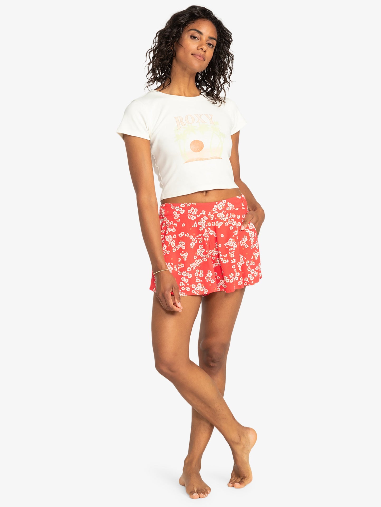 Womens Midnight Avenue Relaxed Fit Printed Shorts - Roxy Malaysia