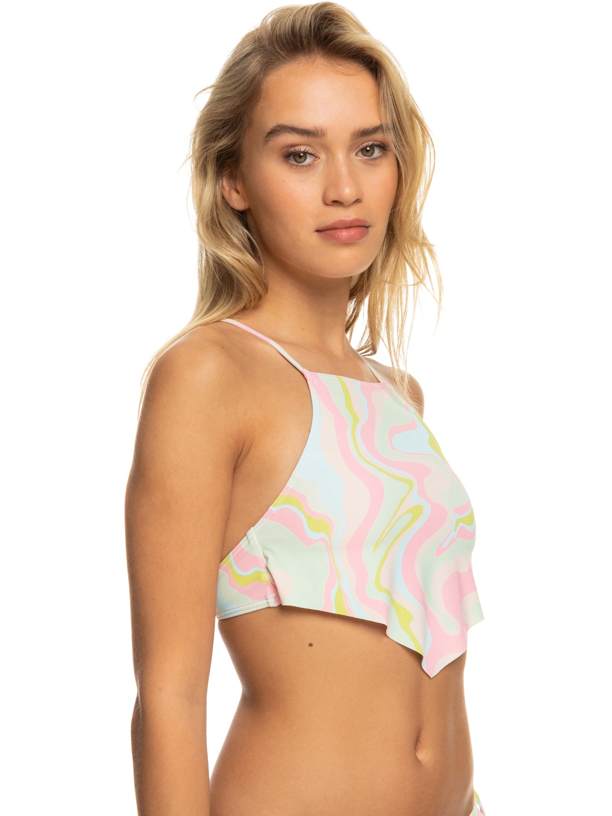 Womens Tropics Hype Crop Bikini Top - Roxy Malaysia