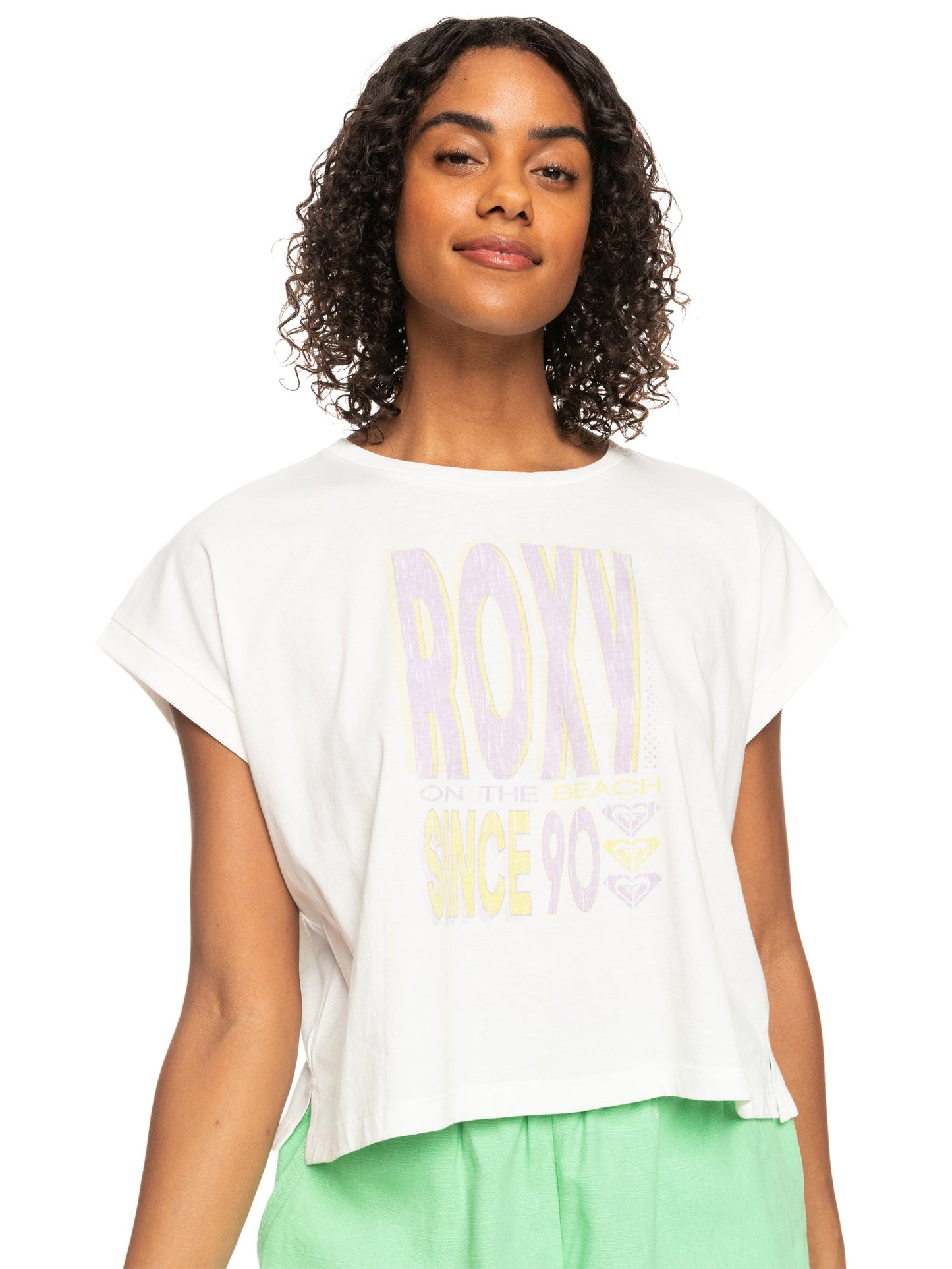 Womens Alone On The Beach Boxy Short Sleeve Tee - Roxy Malaysia