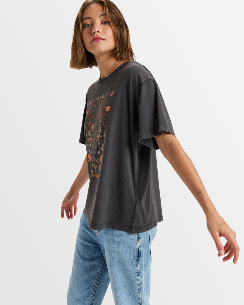 Womens Moonrise Sea Crop T-Shirt