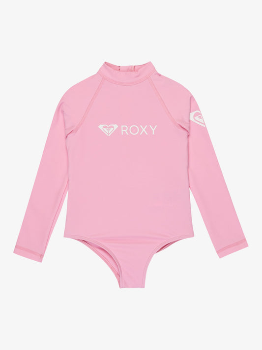 Girls 2-7 Heater Long Sleeve One Piece Rash Vest