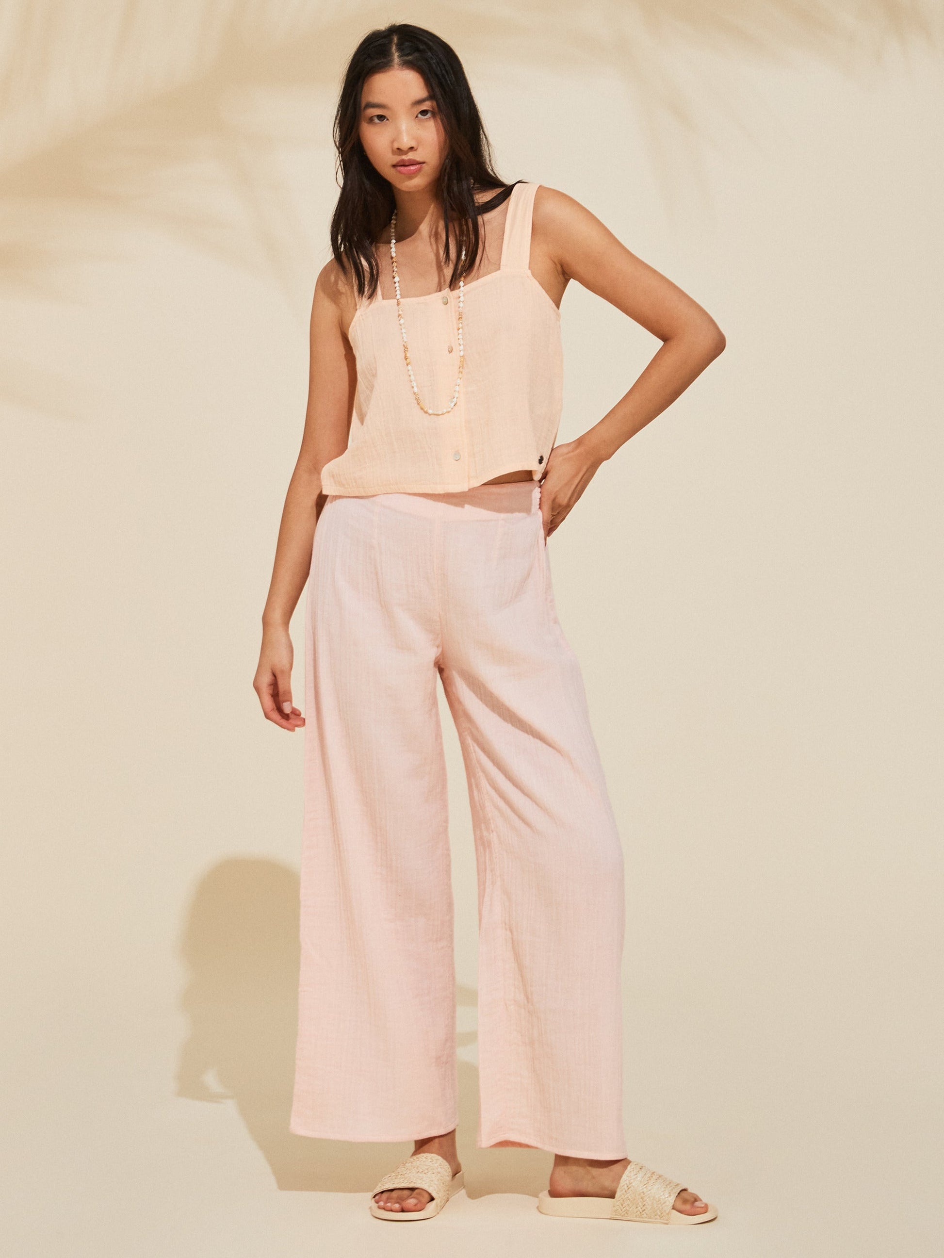 Womens Shimae Cropped Palazzo Trousers - Roxy Malaysia