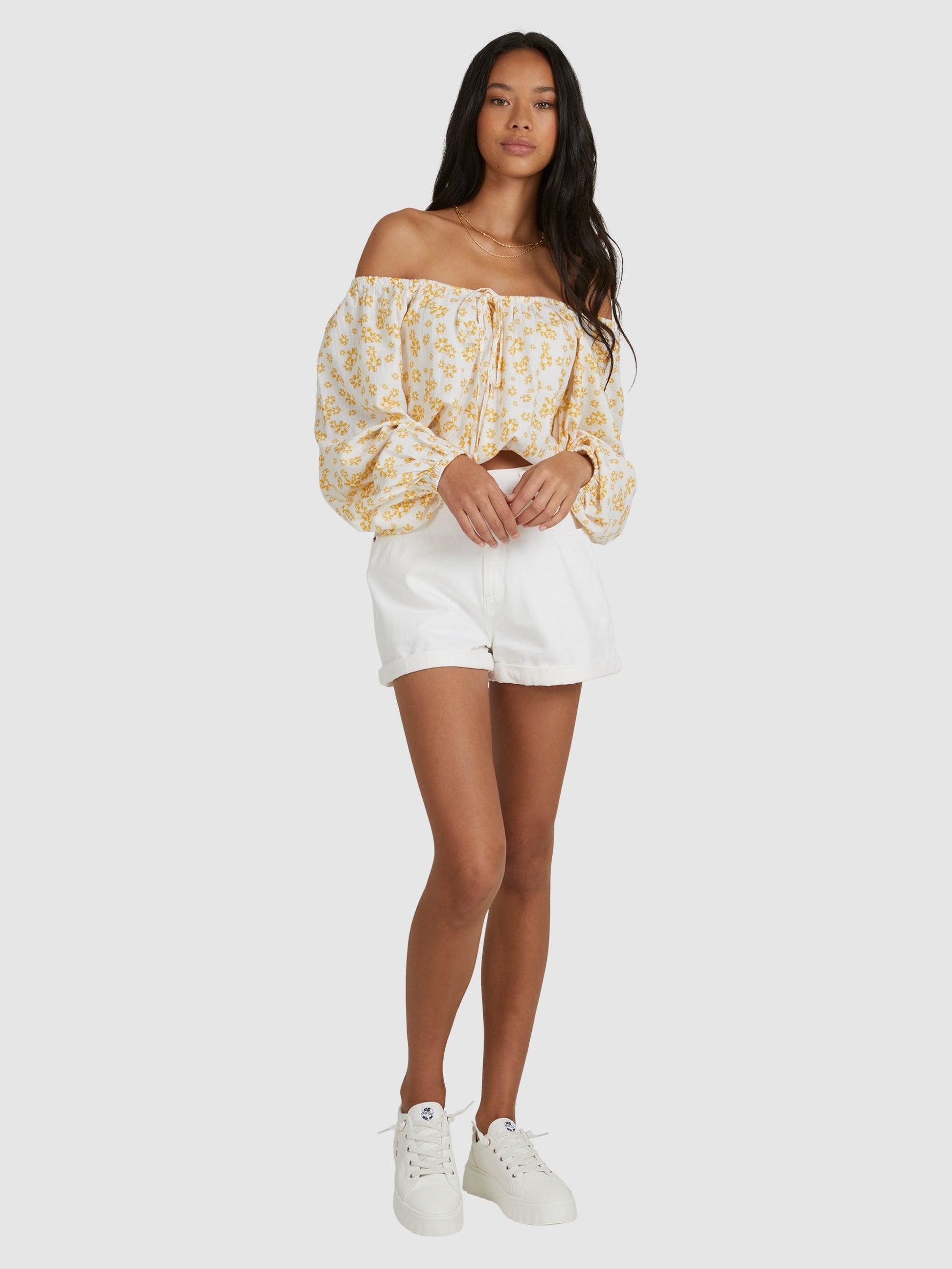 Womens Soho Sessions Long Sleeve Off The Shoulder Top - Roxy Malaysia