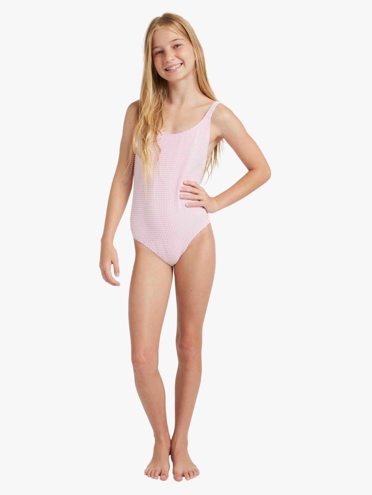 Girls 8-16 Daisy Check One Piece Swimsuit