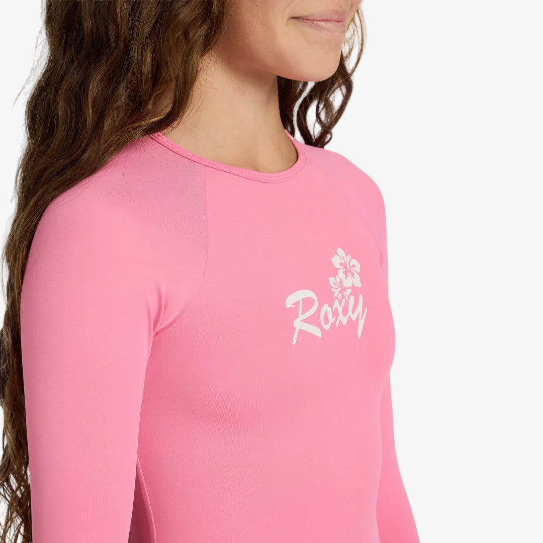 Girls 8-16 Summer Wave Long Sleeve One Piece Swimsuit