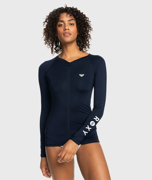 Womens Essentials Long Sleeve Zipped Rashguard