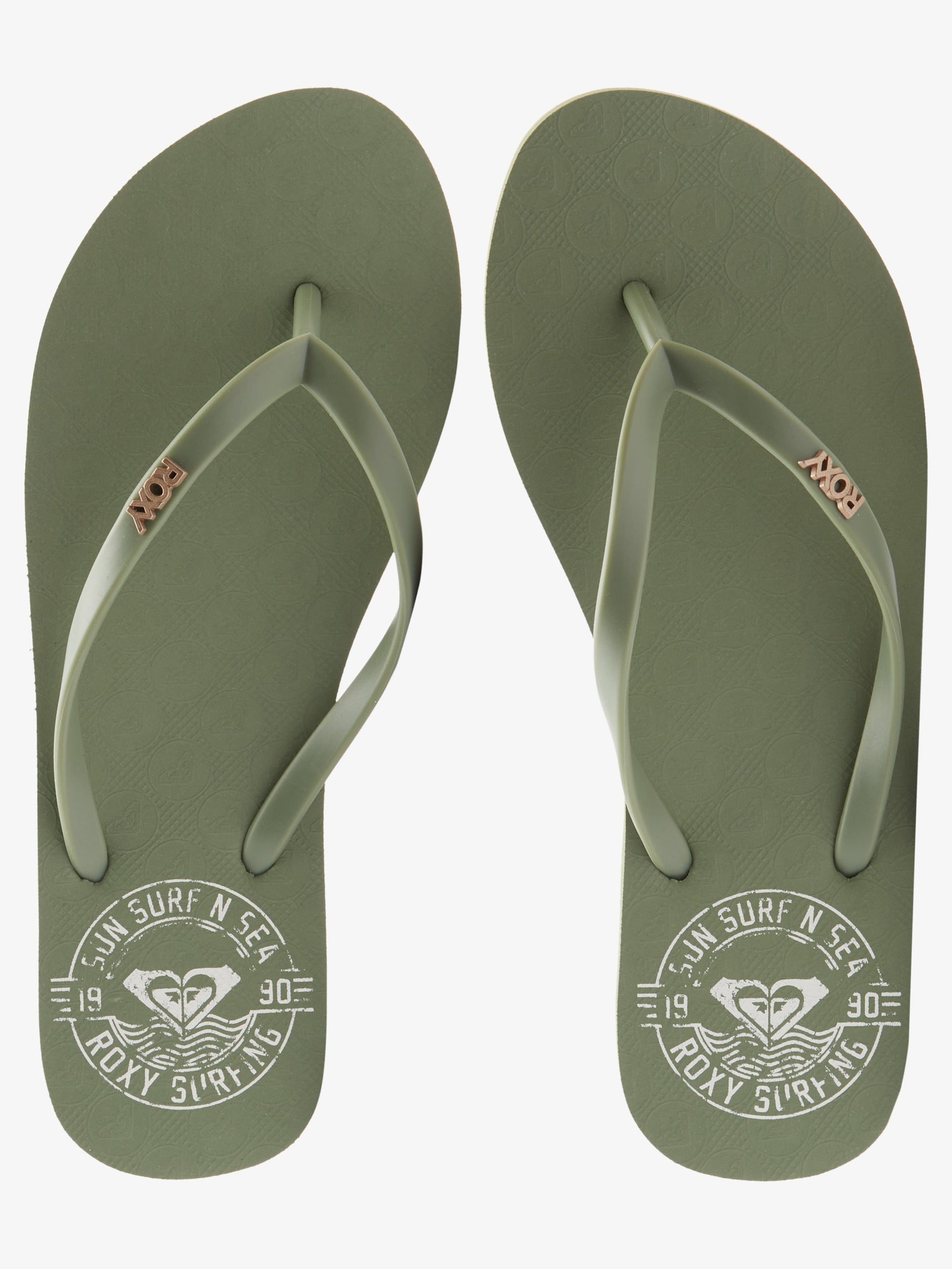 Womens Viva Stamp Flip-Flops - Roxy Malaysia