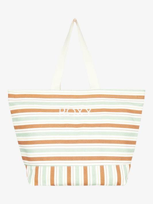 Womens Stripy Beach Tote Bag
