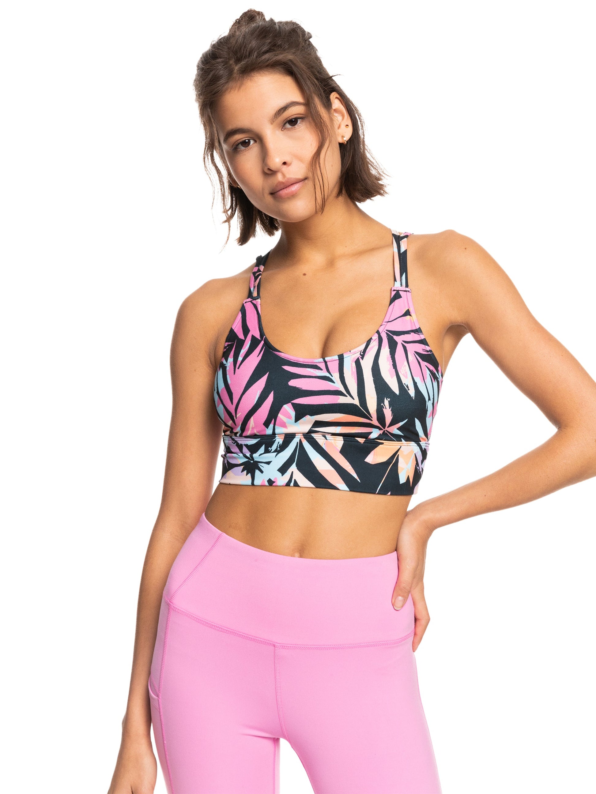 Womens Heart Into It Elongated PT Sports Bra - Roxy Malaysia