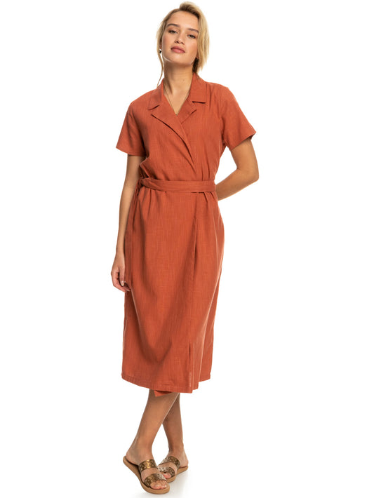 Womens Alright Dear Midi Wrap Dress - Roxy Malaysia