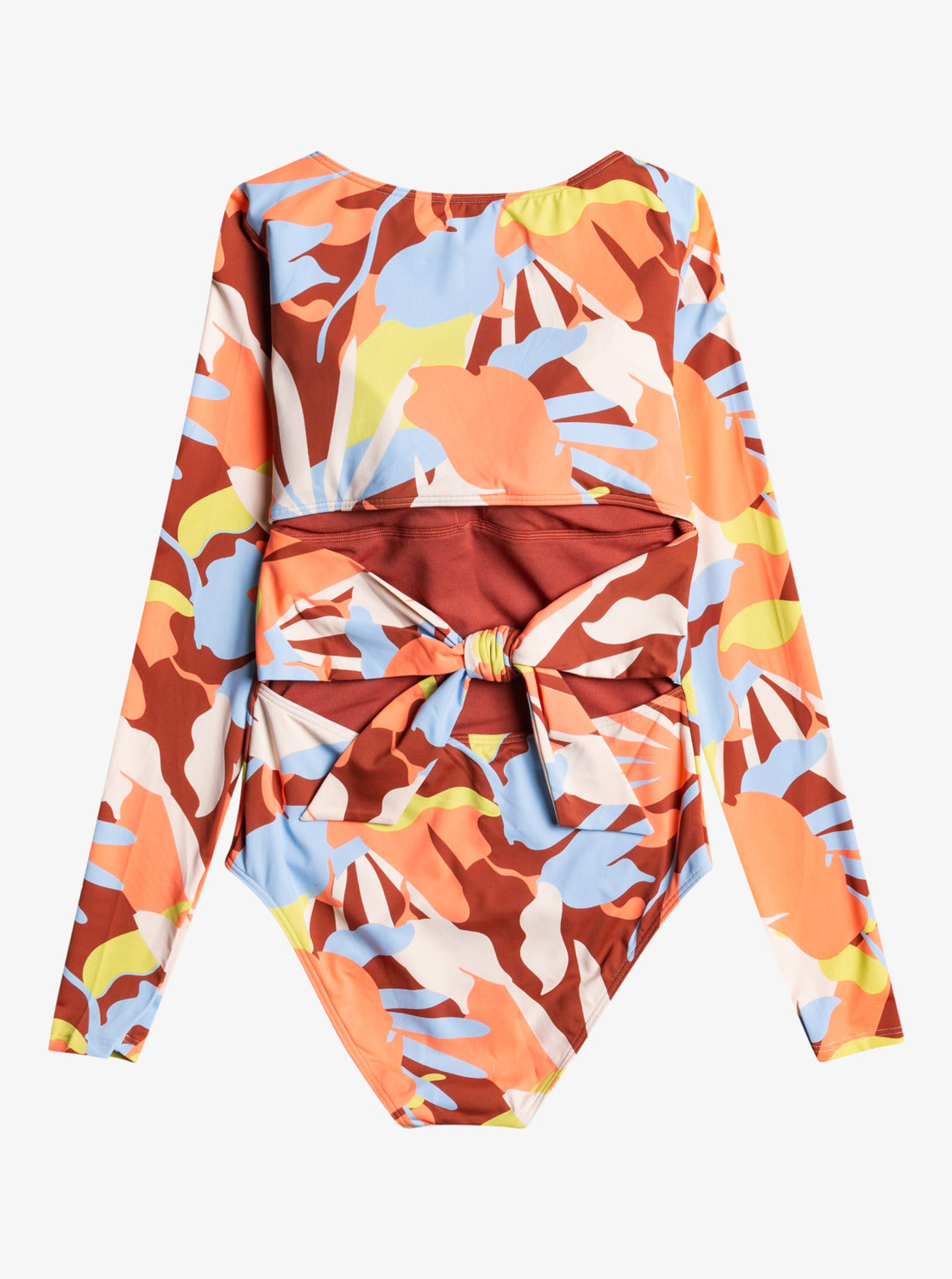 Womens Floraldelic Long Sleeve One-Piece Swimsuit