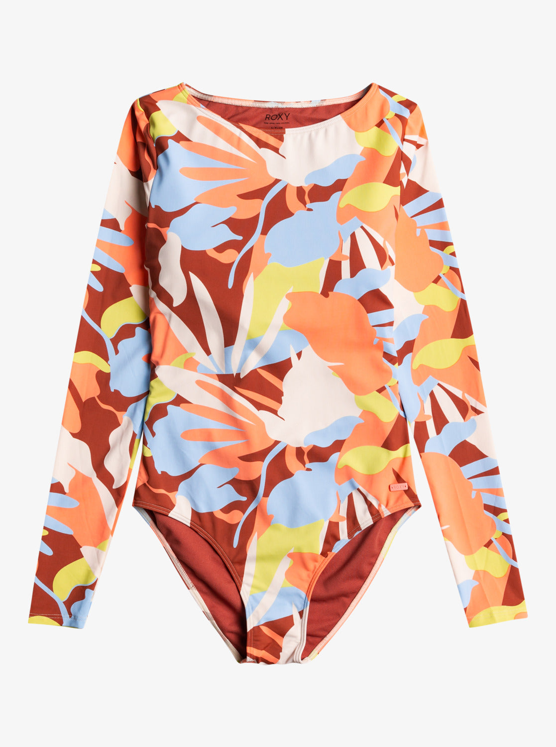 Womens Floraldelic Long Sleeve One-Piece Swimsuit