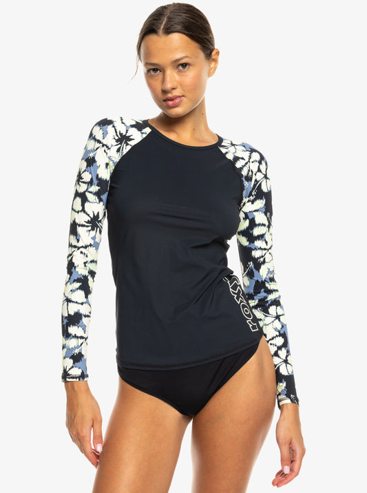 Womens Roxy Active Long Sleeves One-Piece Swimsuit