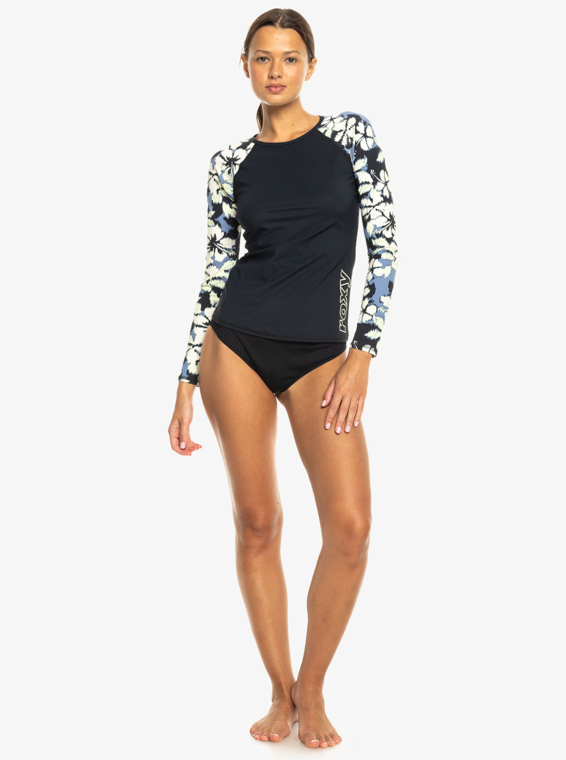 Womens Roxy Active Long Sleeves One-Piece Swimsuit