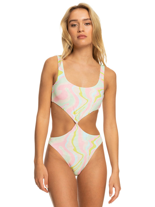 Womens Tropics Hype Reversible One-Piece Swimsuit - Roxy Malaysia