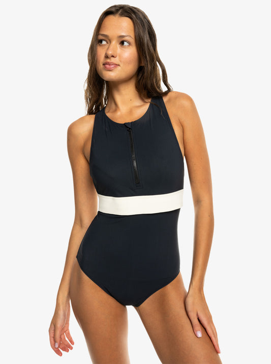 Womens Roxy Active High Performance One Piece Swimsuit