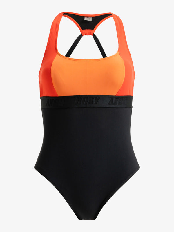 Women Roxy Active Colorblock One-Piece Swimsuit