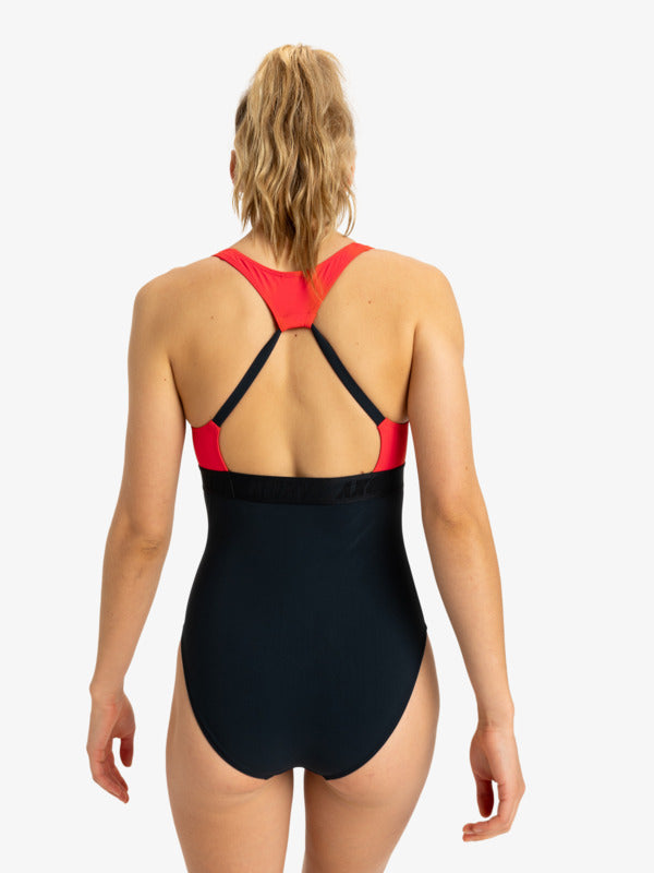 Women Roxy Active Colorblock One-Piece Swimsuit