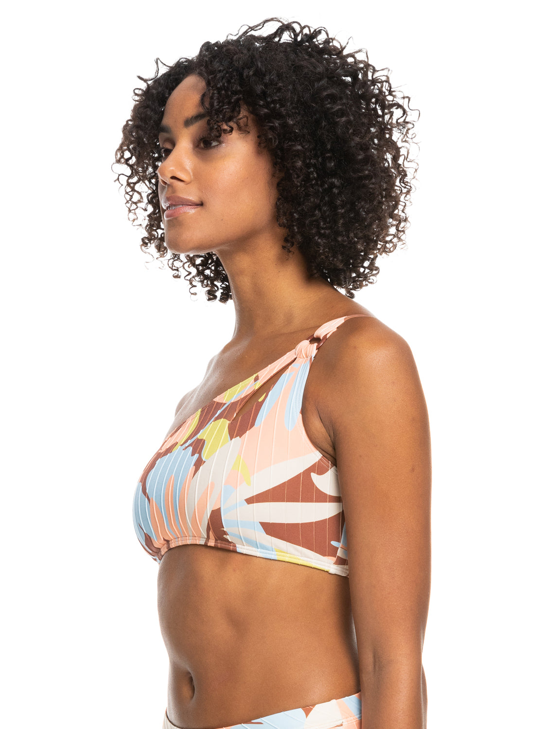 Womens Floraldelic Asymetric Bikini Top