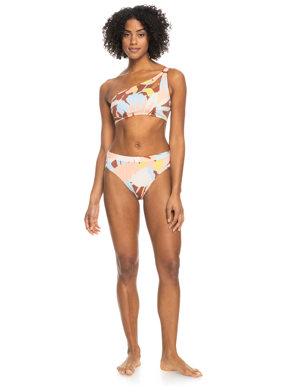 Womens Floraldelic Asymetric Bikini Top