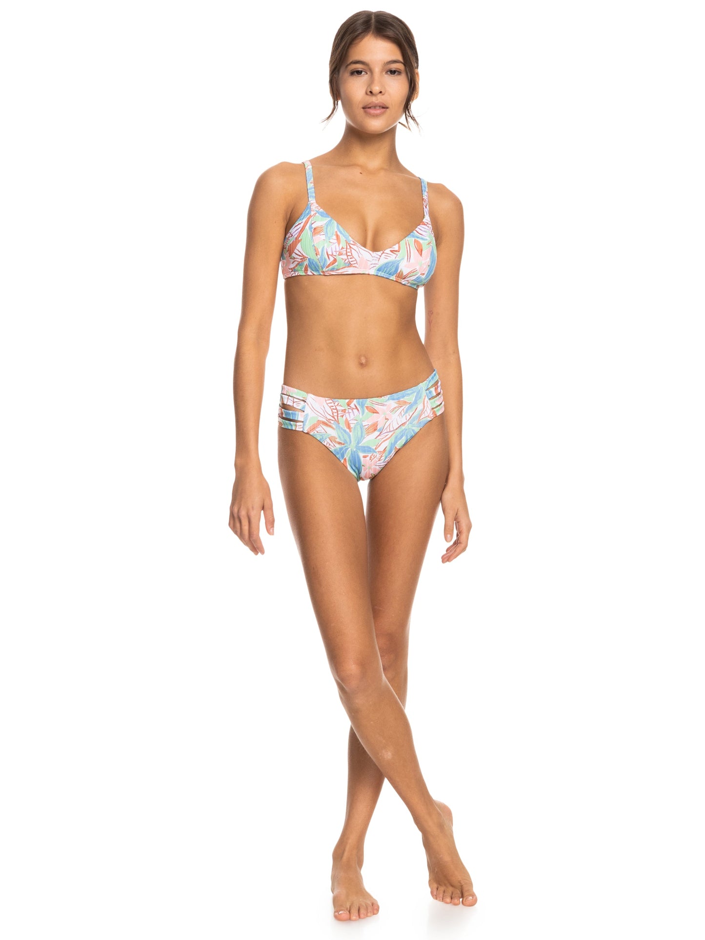 Womens Love Perfect 10 Rib Knit Bikini Top - Sprucetone - Roxy Malaysia