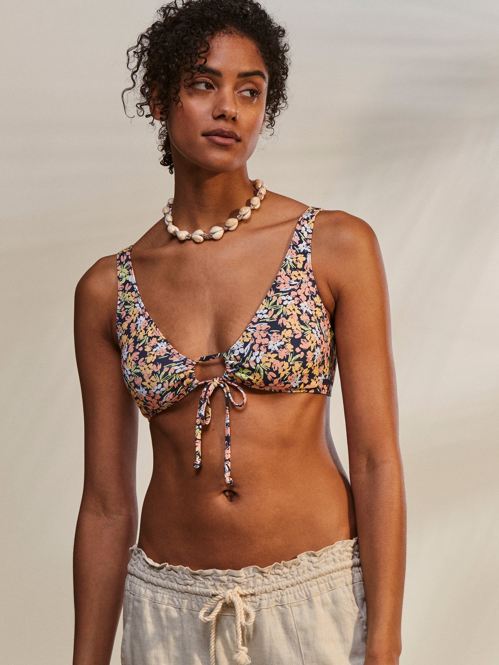 Womens Printed Beach Classics Bralette Bikini Top - Roxy Malaysia