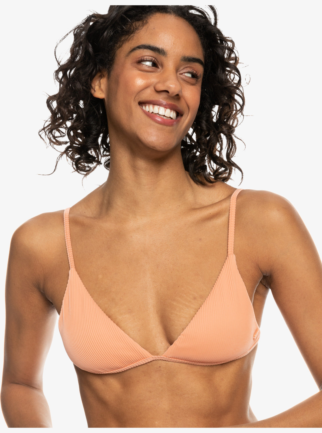 Womens Rib ROXY Love The Quiver Tri Bikini Top