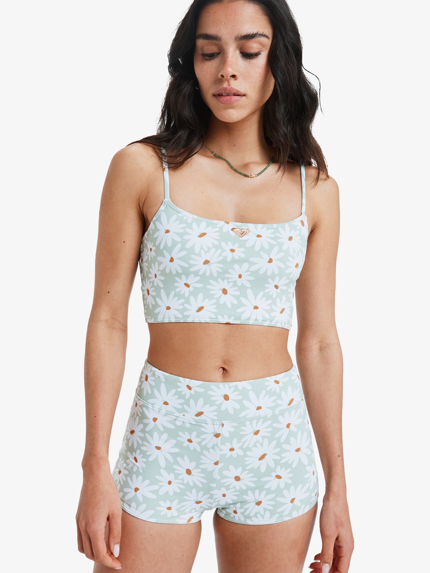 Womens Dream Floral High Waist Shorty Bikini Bottom