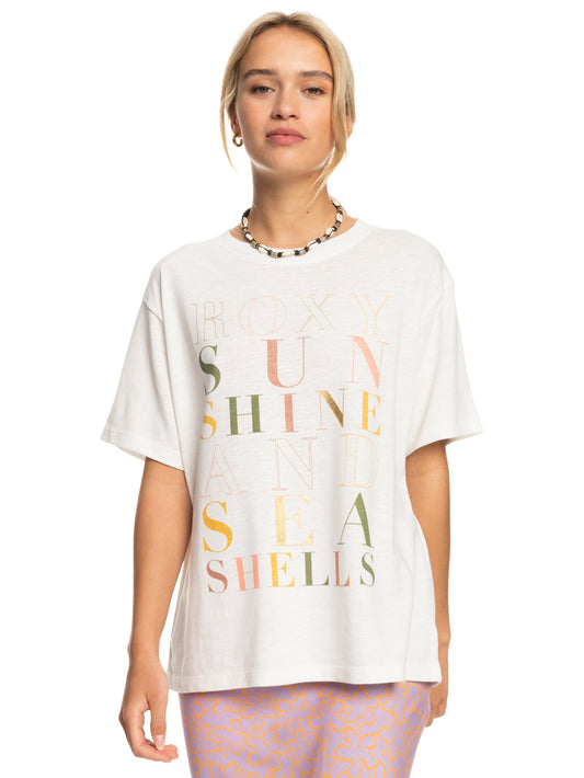 Womens Crystal Vision Oversized Boyfriend Short Sleeve Tee - Roxy Malaysia