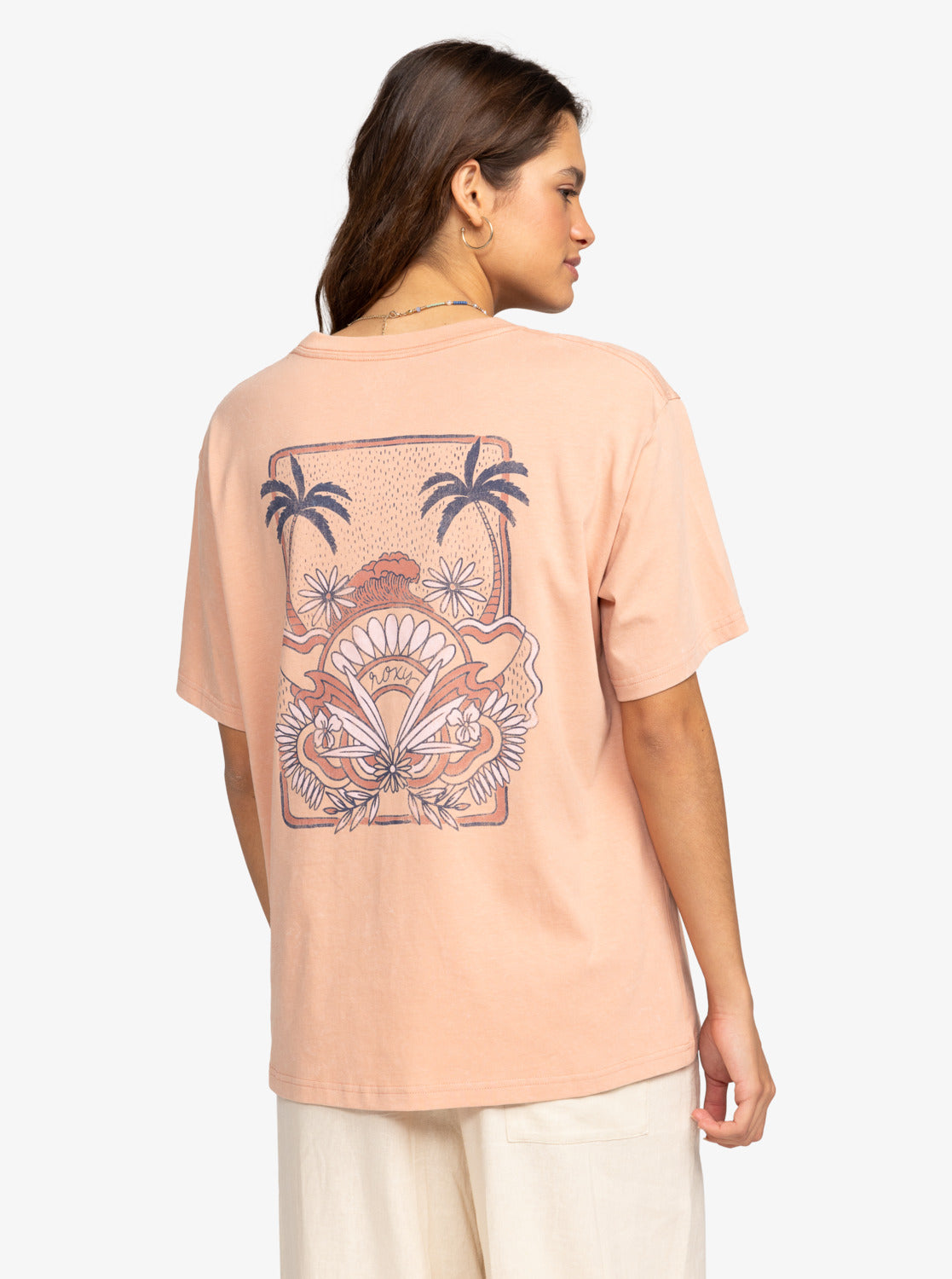 Womens Shimmer Sunset Oversized T-Shirt