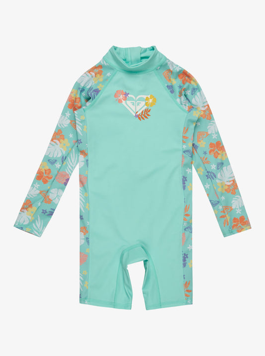 Girls 2 - 7 Beach Bay Back Zip Long Sleeve Springsuit