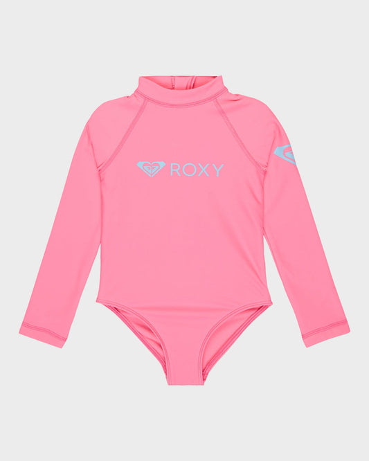 Girls 2-7 Heater Long Sleeve Onesie Rash Vest