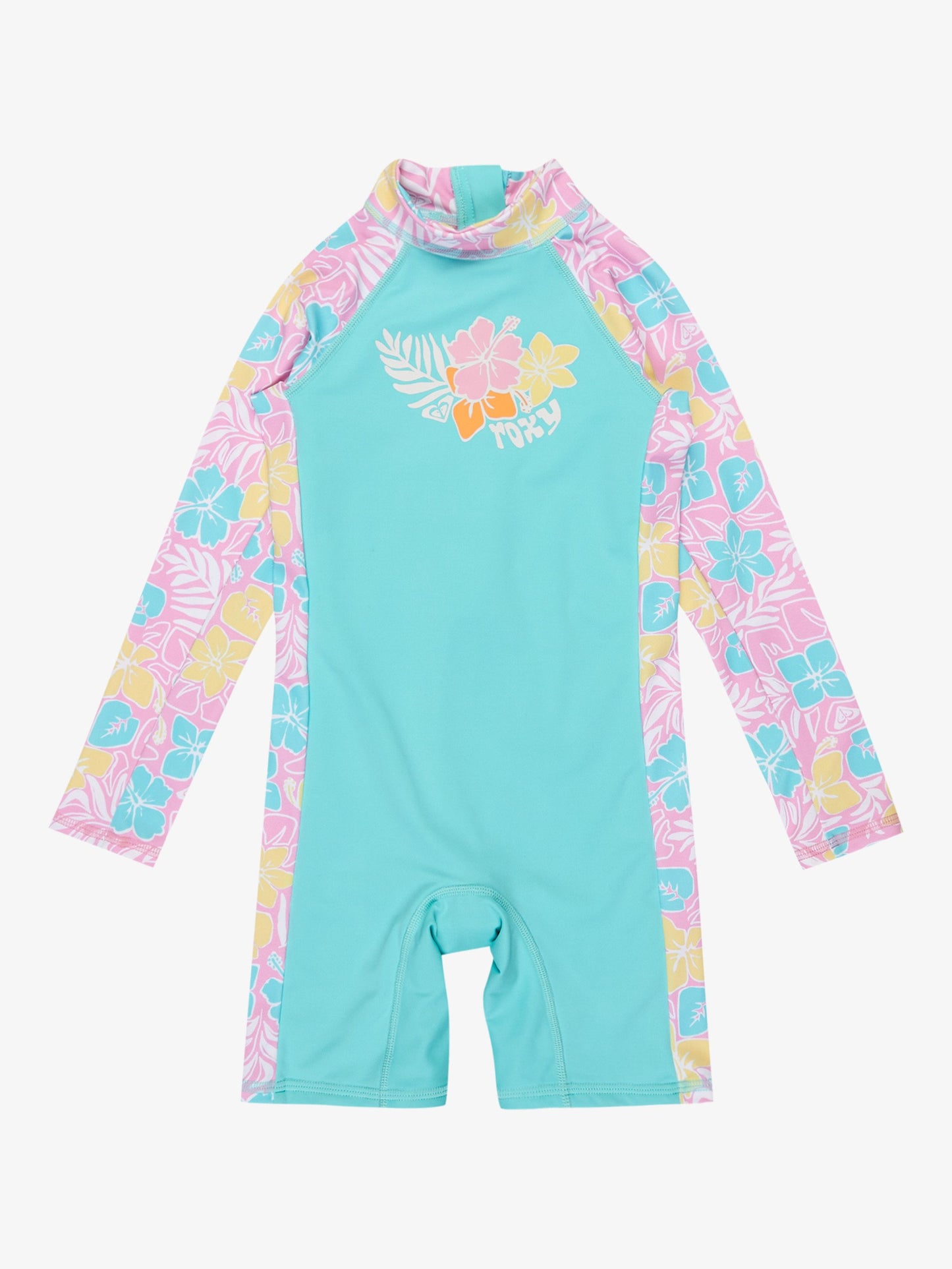 Girls 2-7 Tropical Square One Piece Rash Vest