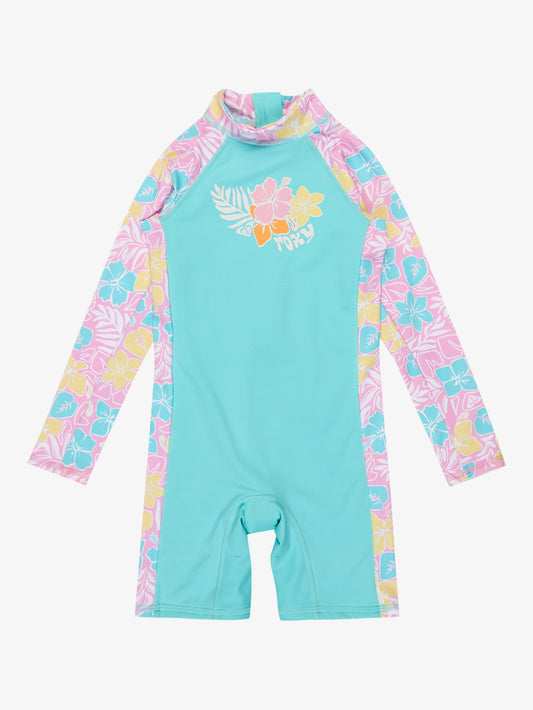 Girls 2-7 Tropical Square One Piece Rash Vest
