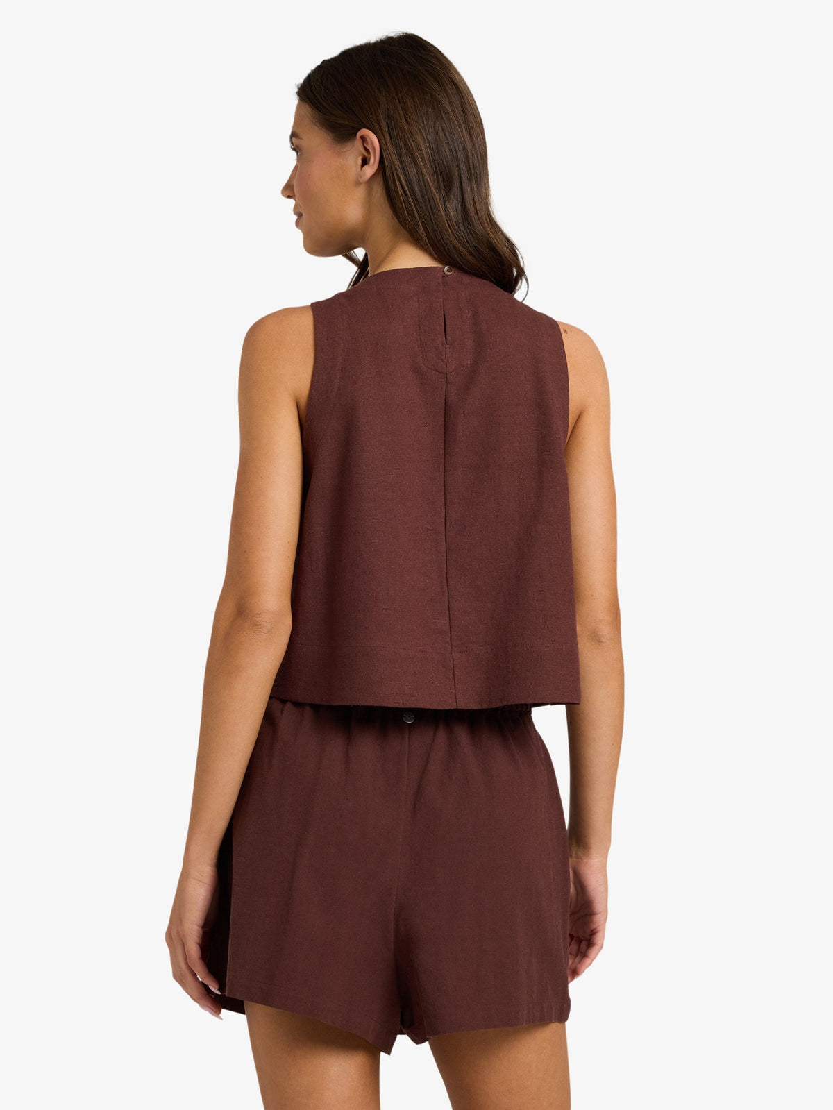 Womens Place To Be Linen Shorts