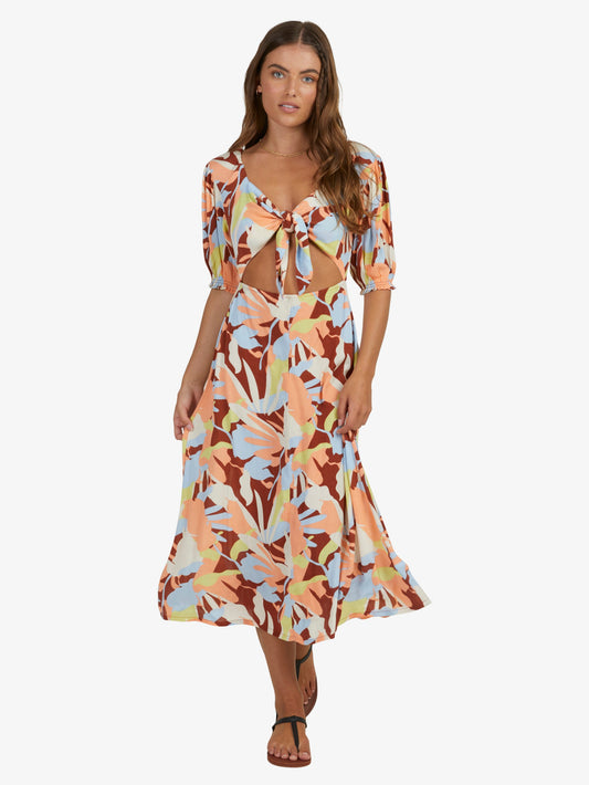 Womens Glistening Bay Midi Dress - Roxy Malaysia